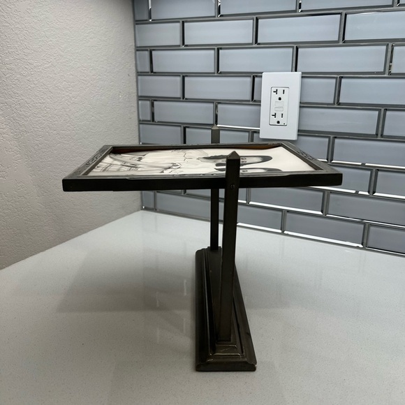 Vintage Art Deco Wood Swing Tilt Picture Frame 1930s Silver Gray - Picture 13 of 16